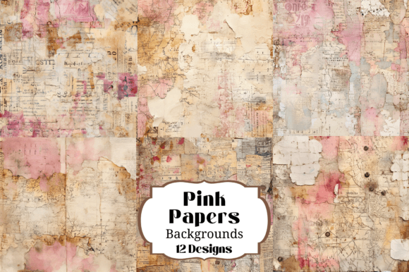 12 Pink Distressed Paper Backgrounds: A Scrapbooker's Dream