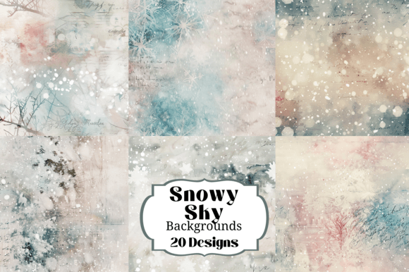 20 Snowy Sky Winter Backgrounds: A Designer's Winter Wonderland