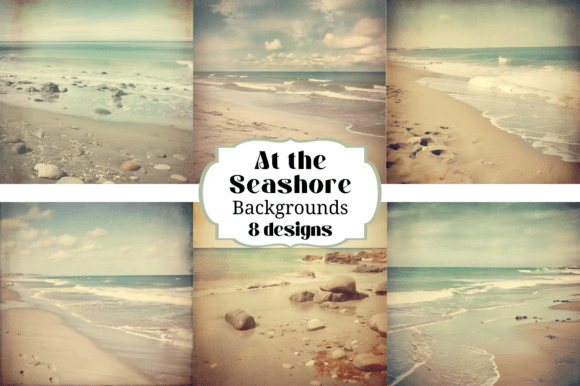 Coastal Nostalgia: At the Seashore Polaroid Backgrounds