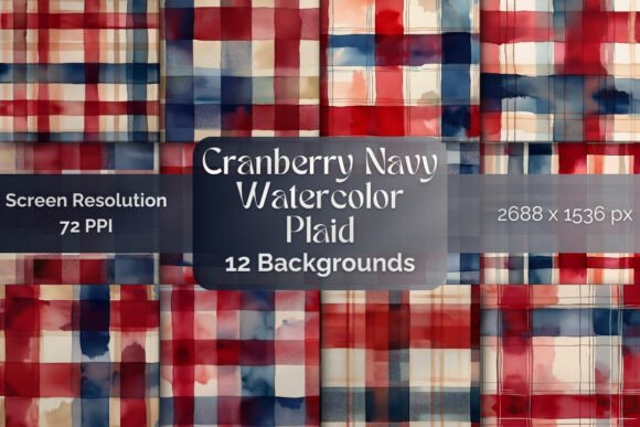 Cranberry Navy Plaid Backgrounds: A Designer's Cozy Palette