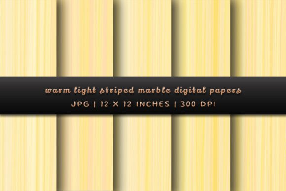 Elevate Your Designs with Warm Light Striped Marble Digital Papers