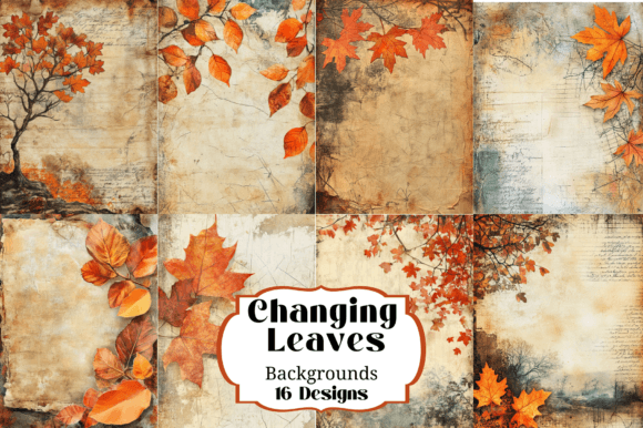 Embrace Autumn's Palette: Using Changing Leaves Junk Journal Backgrounds