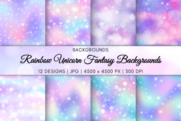 Enchanting Visuals: Rainbow Unicorn Fantasy Backgrounds