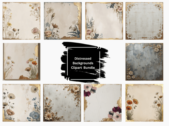 Floral Distressed Backgrounds: A Designer's Guide to Vintage Charm