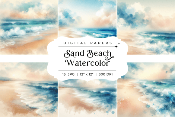 Sand Beach Watercolor Backgrounds: A Creative Toolkit